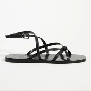 Either / Or - 'The Dress'‎ - Leather Black Sandals Women's Sz US 9